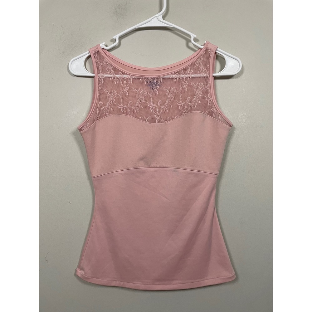 SPANX Lace Bateau Tank Shaping‎ Top In Pink Size Medium
